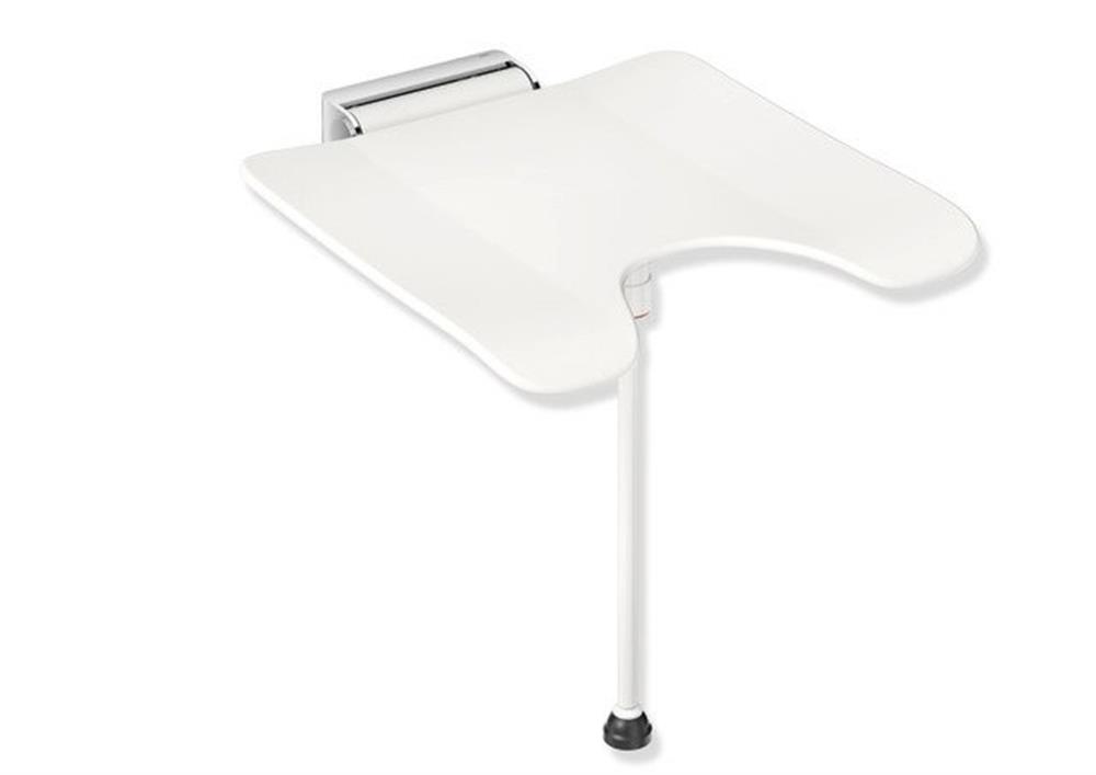 HEWI system 900 Folding Seat Signal White/Chrome Plated - Signal white/Chrome-plated