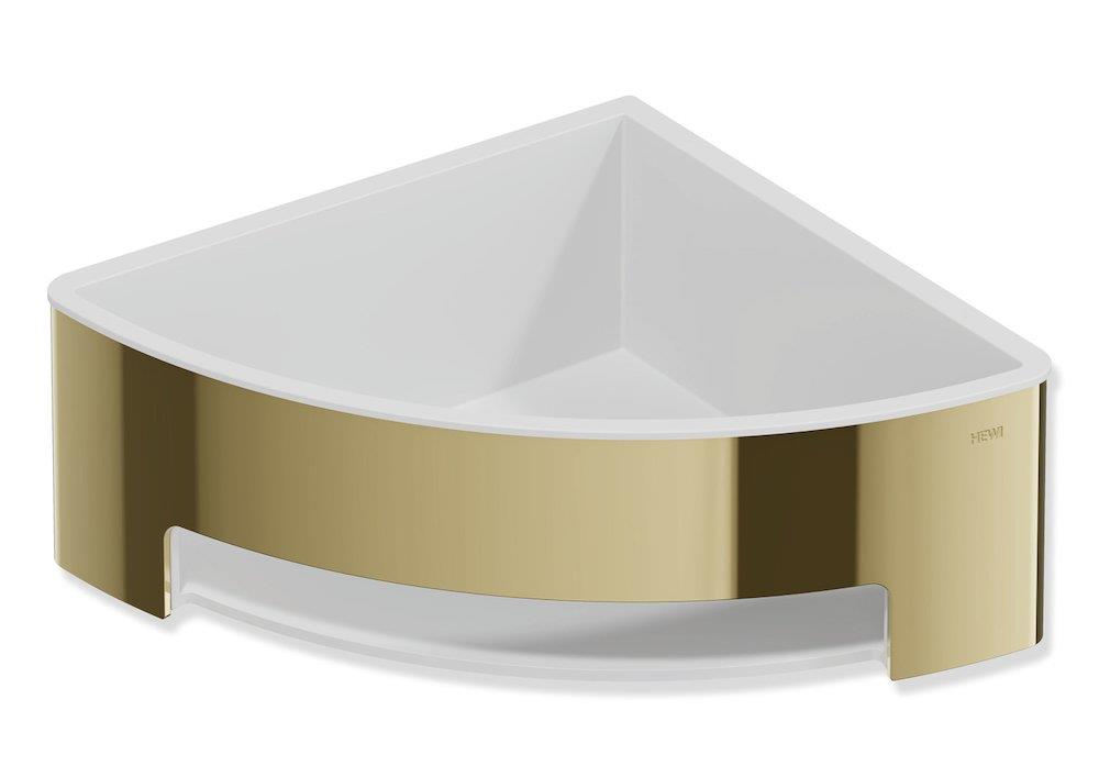 HEWI system 900 Shower Shelf deep black/matt black - Polished brass