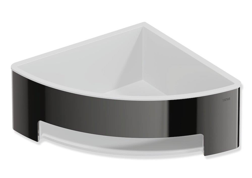 HEWI system 900 Shower Shelf deep black/matt pearl gray - Bright black Chrome