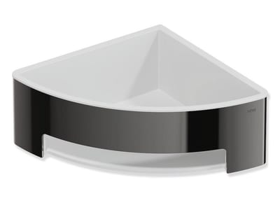HEWI system 900 Shower Shelf deep black/matt pearl gray - Bright black Chrome