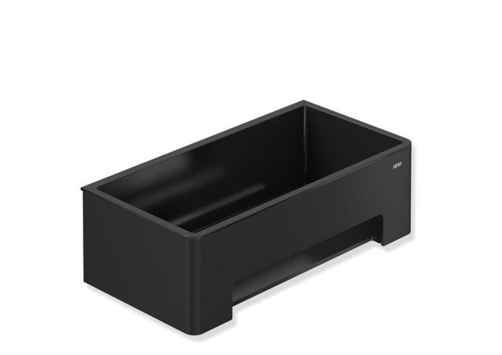 HEWI system 900 Shower Shelf signal white/forged - Matt black/Deep black