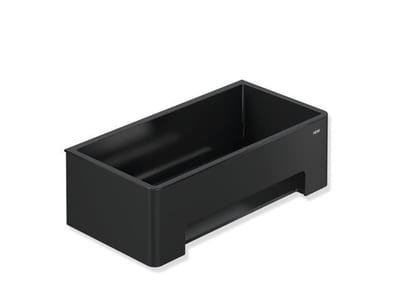 HEWI system 900 Shower Shelf signal white/forged - Matt black/Deep black