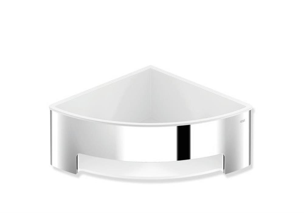 HEWI system 900 Shower Shelf signal white/satin - Signal white/Chrome-plated