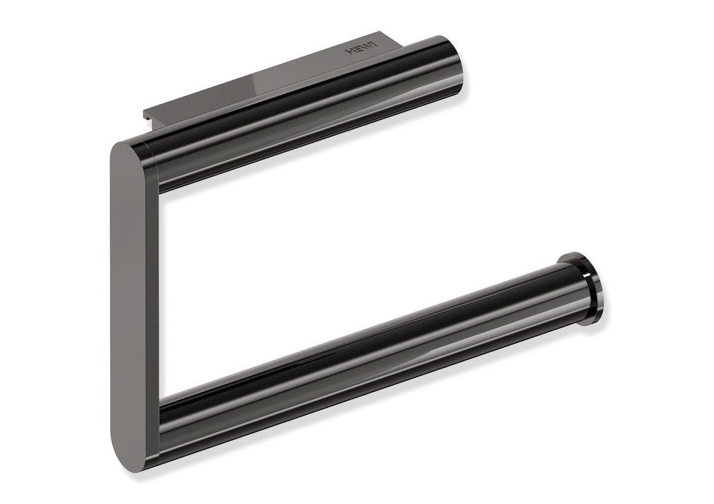 HEWI System 900 Toilet paper holder - Black chrome, Stainless steel, No back plate
