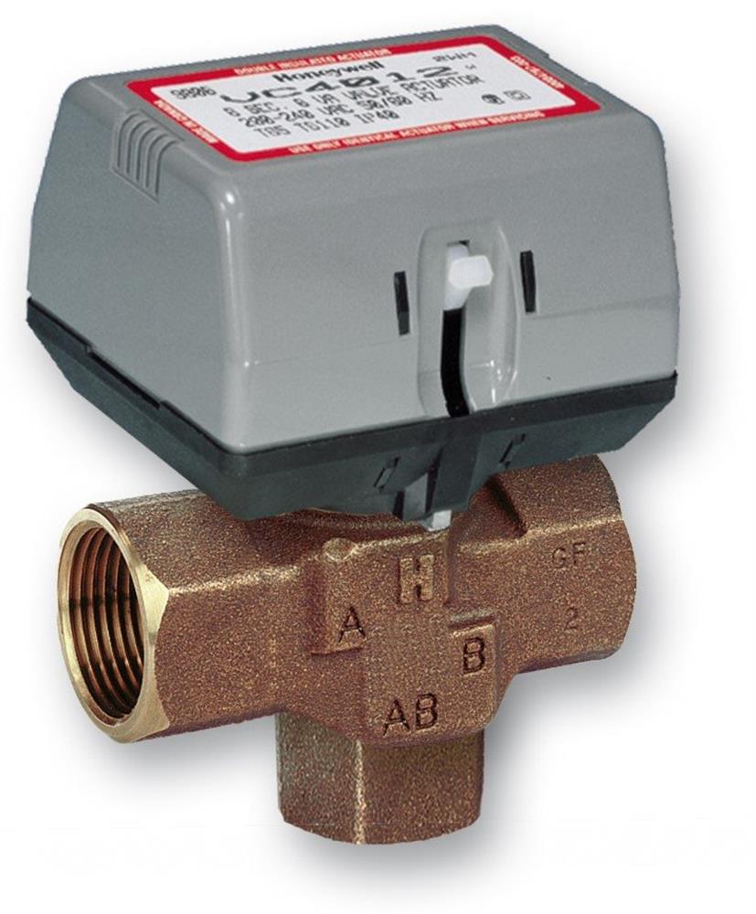 Honeywell Home VC4613 Zone Valve 3-Way - coupling/coupling/coupling, 1", 3-Way, 25, 230V AC