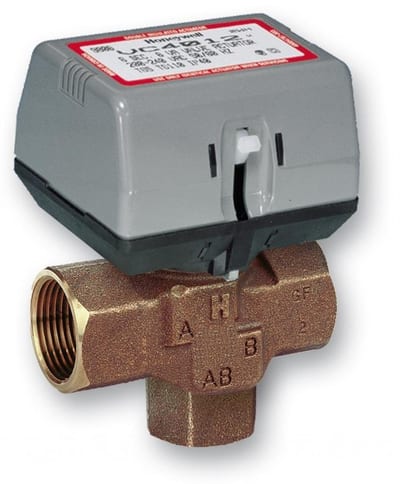 Honeywell Home VC4613 Zone Valve 3-Way - coupling/coupling/coupling, 1", 3-Way, 25, 230V AC