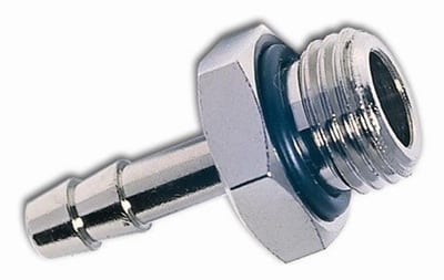 Hose Fitting with O-ring with O-ring brass, nickel-plated nipple BSPP - 10mm, 1/8"