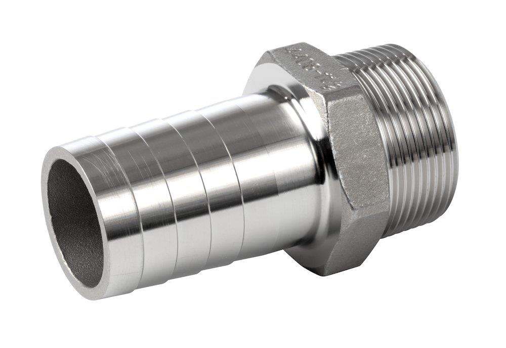 Hose nozzle acid-resistant nipple BSPT - 10mm, 3/8"