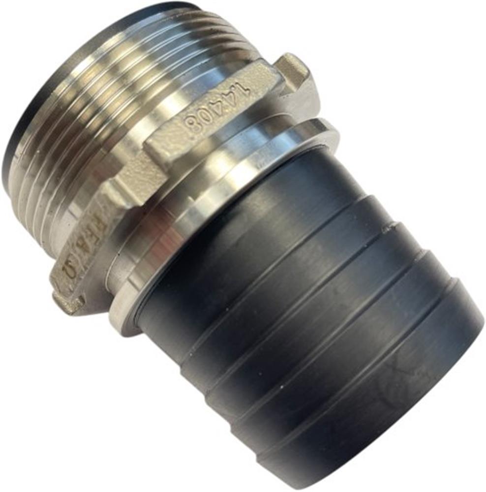 Hose nozzle black nipple BSPP acid-resistant