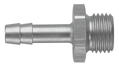 Hose nozzle brass, nickel-plated nipple BSPP - 6mm, 3/8"