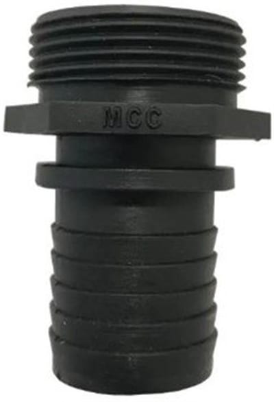 Hose nozzle nipple BSPP Polypropylene