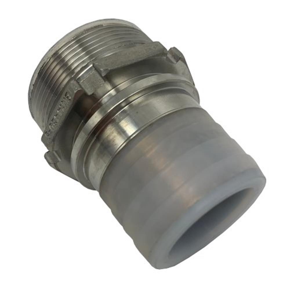Hose nozzle white nipple BSPP acid-resistant