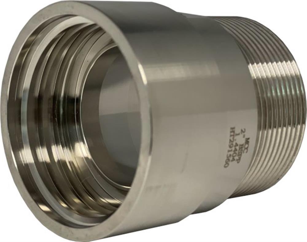 IBC Transition acid-resistant coupling/nipple BSPT - S60X6, 1 1/2"