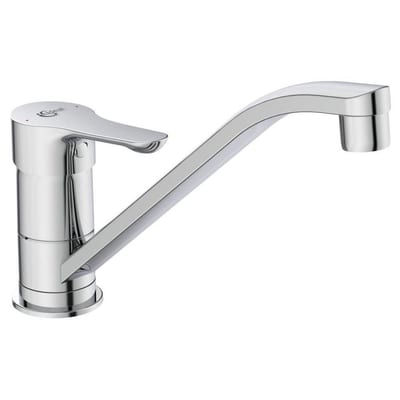 Ideal Standard Alpha Kitchen faucet - 1 handles, Chrome-plated, 224mm, J-spout, Without, Low, Yes