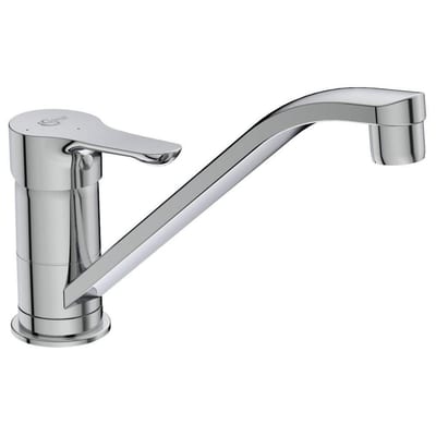 Ideal Standard Alpha Kitchen faucet with cold start - 1 handles, Chrome-plated, 224mm, J-spout, Without, Low, Yes
