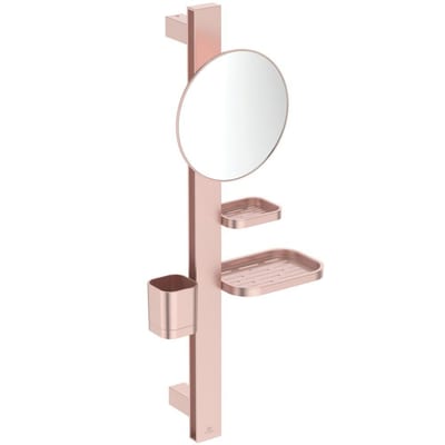 Ideal Standard Alu+ Mirror and shelf system - 717mm, 310.5mm, Rose, 205mm, Round, No