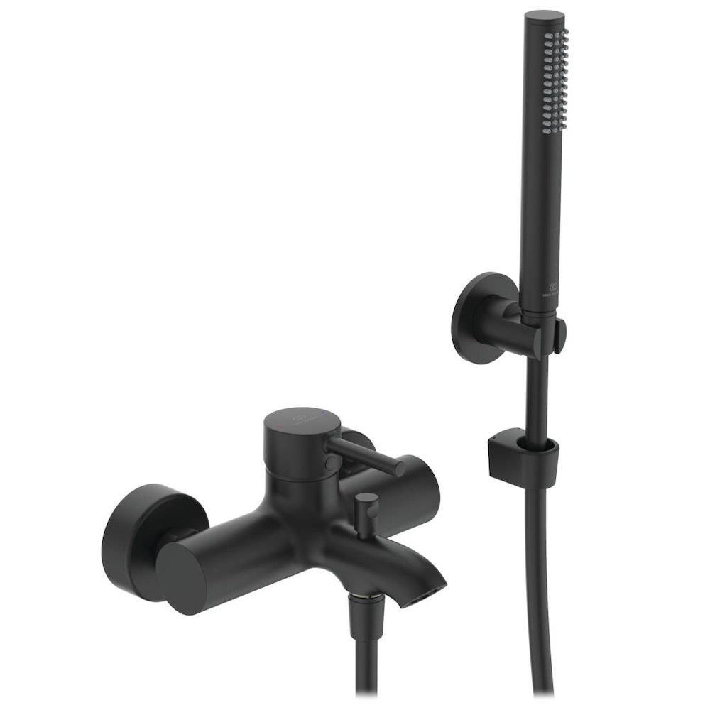Ideal Standard Ceraline Single-Lever Bath and Shower Mixer Silk Matte Black BC270XG