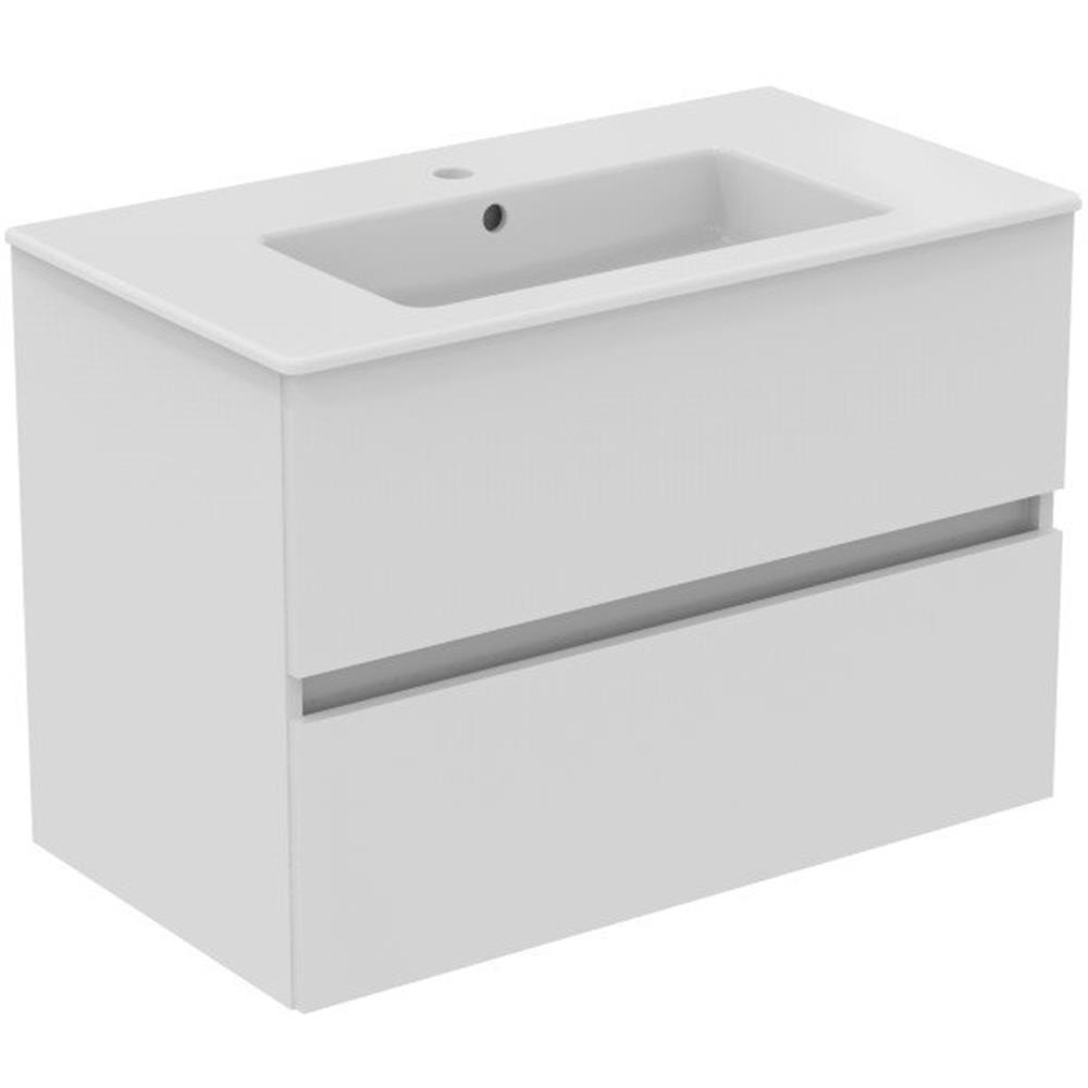 Ideal Standard Eurovit+ Furniture Package - 815x565mm Foil/Melamine, Assembled, 2 Drawers