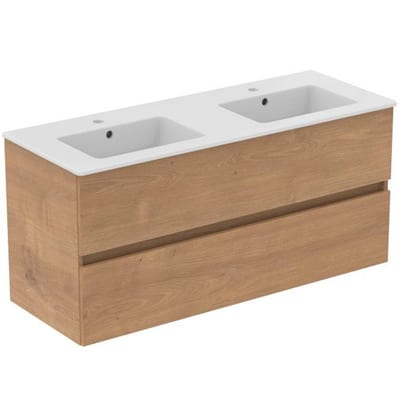 Ideal Standard Eurovit+ Furniture package oak - 1215x565x455mm, 2 drawers, 2 basins