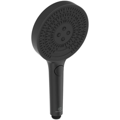 Ideal Standard Idealrain Solos Hand Shower Silk Matte Black - 130 mm Head, 3 Spray Functions