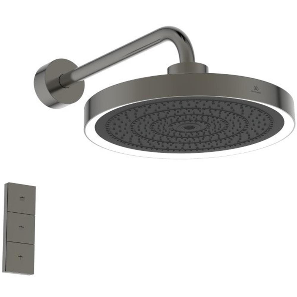 Ideal Standard Idealrain Solos Overhead shower magnetic grey - 330mm, Anthracite