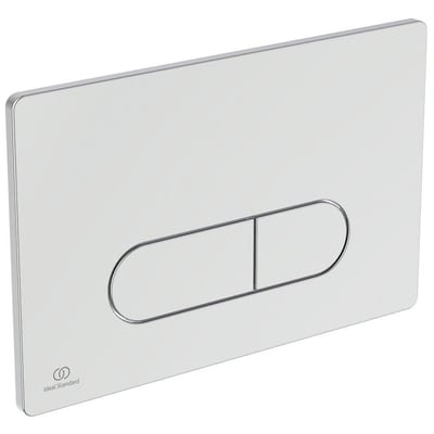 Ideal Standard Oleas Dual-Flush Operating Plate - Front, Chrome-Plated