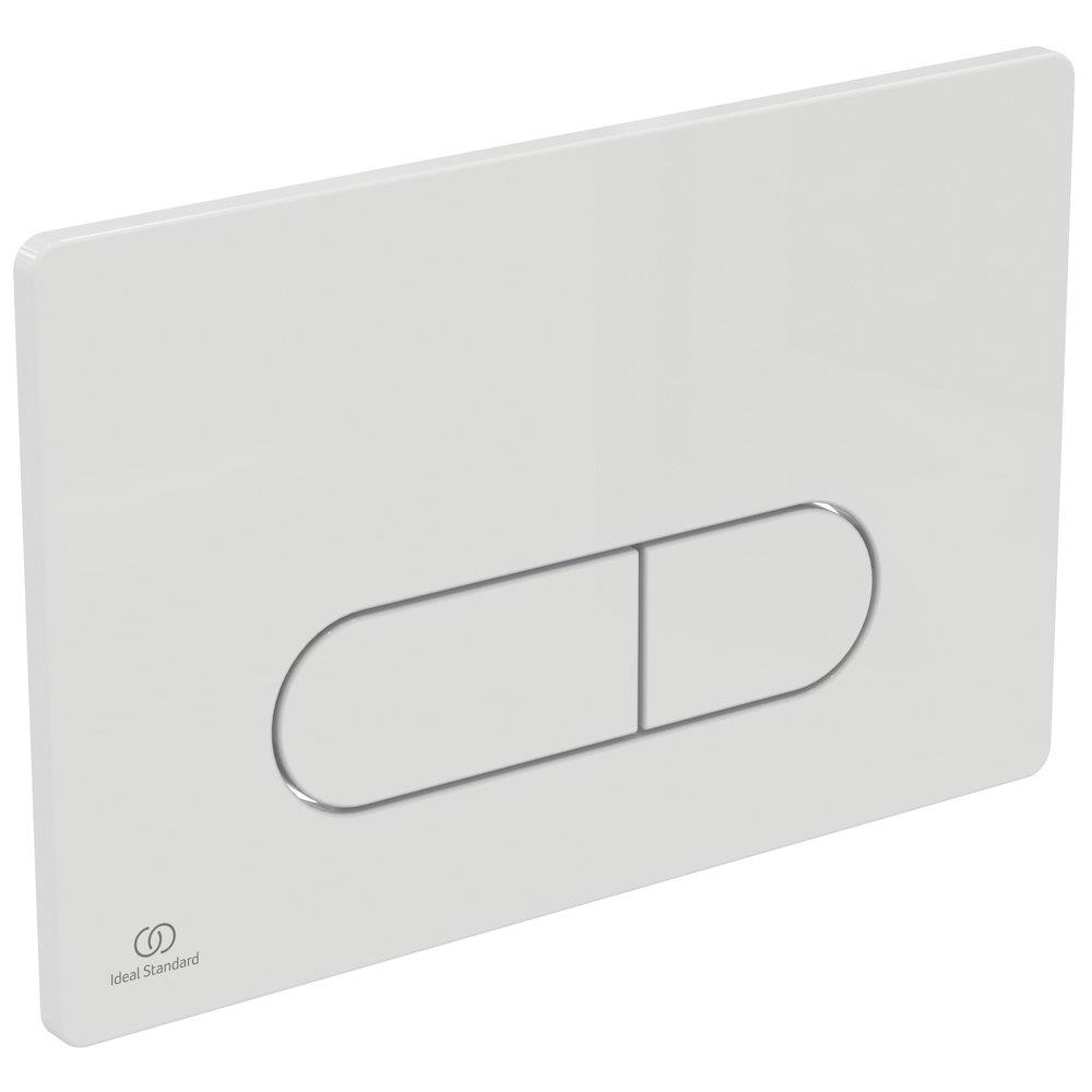 Ideal Standard Oleas Operating Plate - Front, white, white, dual-flush, Pneumatic
