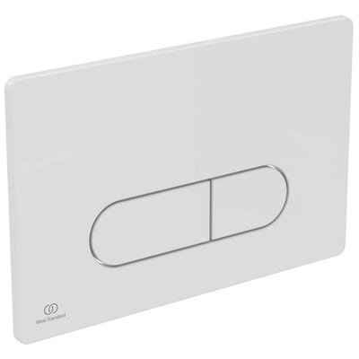 Ideal Standard Oleas Operating Plate - Front, white, white, dual-flush, Pneumatic