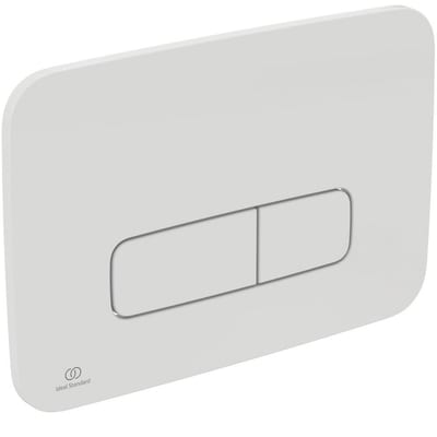 Ideal Standard Oleas Operating Plate - Front, White, Dual-Flush, Pneumatic