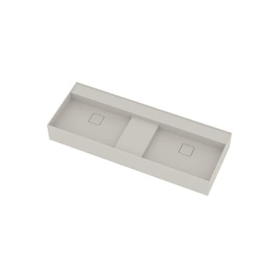 Ideavit Solidbliss Hand Basin - 1200 x 450 mm, Solid Surface, Matte White, Square, Bolt Mounting