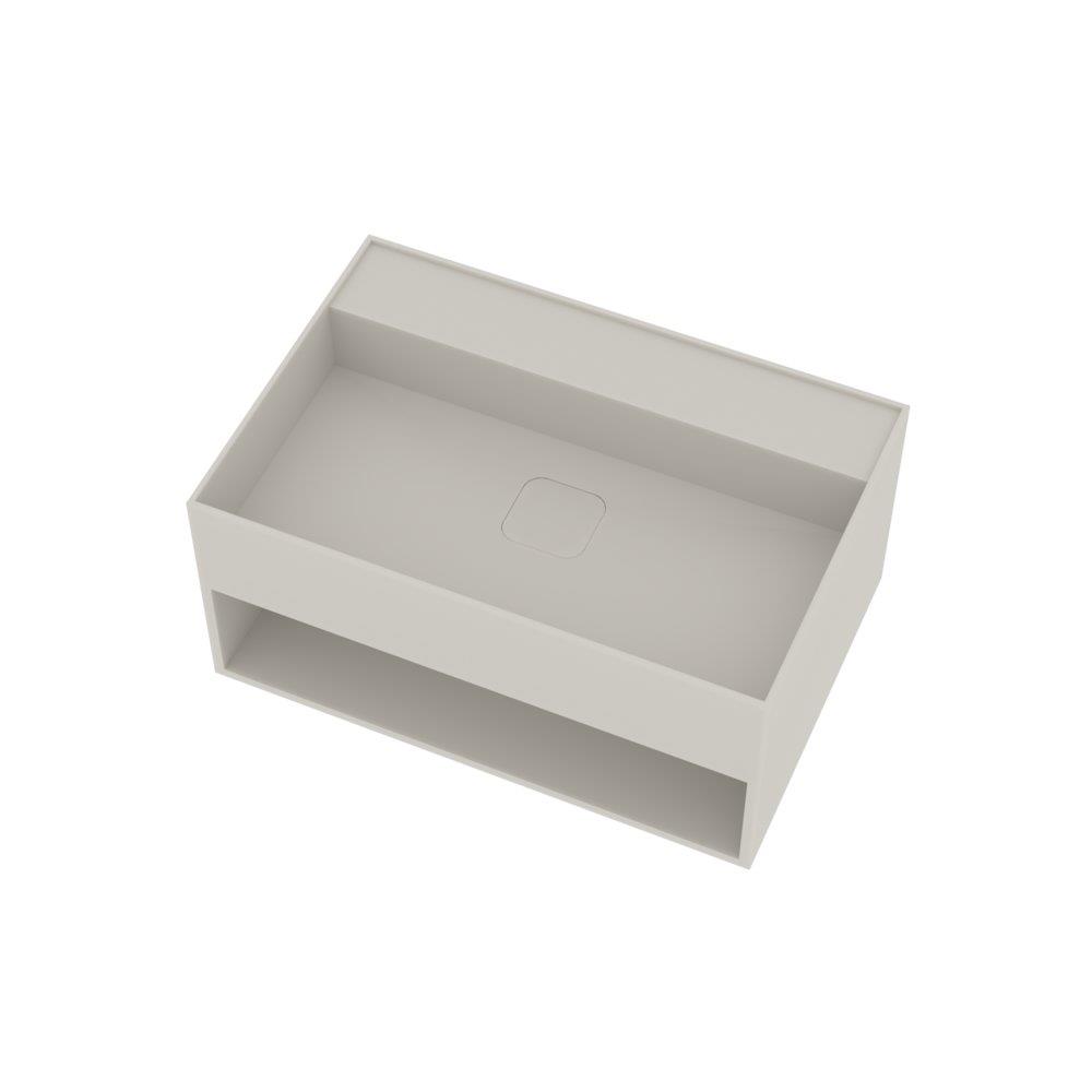 Ideavit Solidbliss Solid Surface Hand Basin 600 x 400 mm Matte White Square