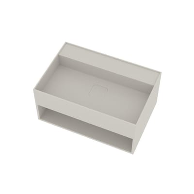 Ideavit Solidbliss Solid Surface Hand Basin 600 x 400 mm Matte White Square