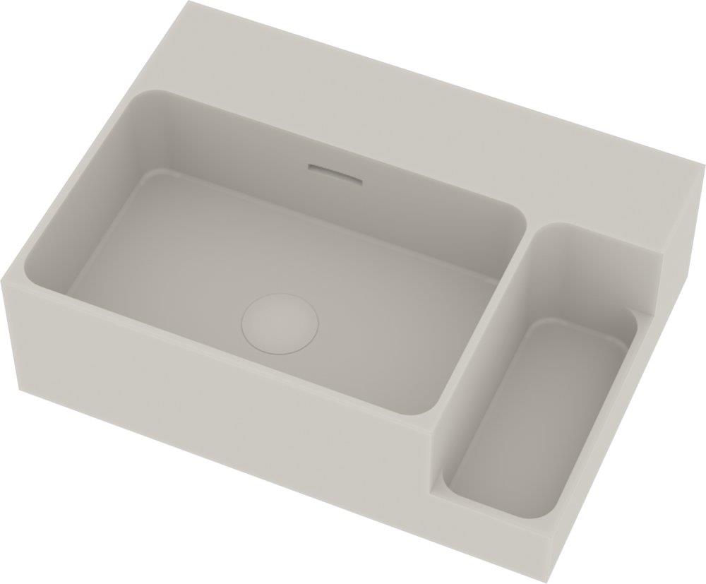 Ideavit Soliddual Square Hand Basin, matte white solid surface - 500 x 360 mm