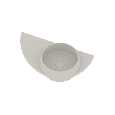 Ideavit Soliddual Hand Basin 700 × 350 mm, Matte White Solid Surface, Square, Bolt-Mounted