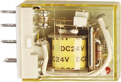Idec RH2B-ULAC24 Plug-in Relay with LED - RH, 24V, 10A, 2CO