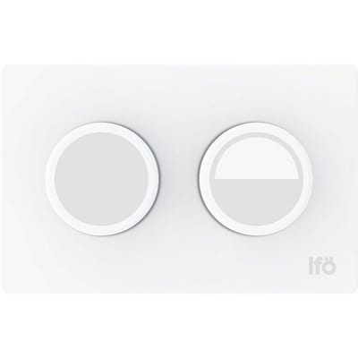 Ifö Operating Plate - Front, white, dual-flush, mechanical