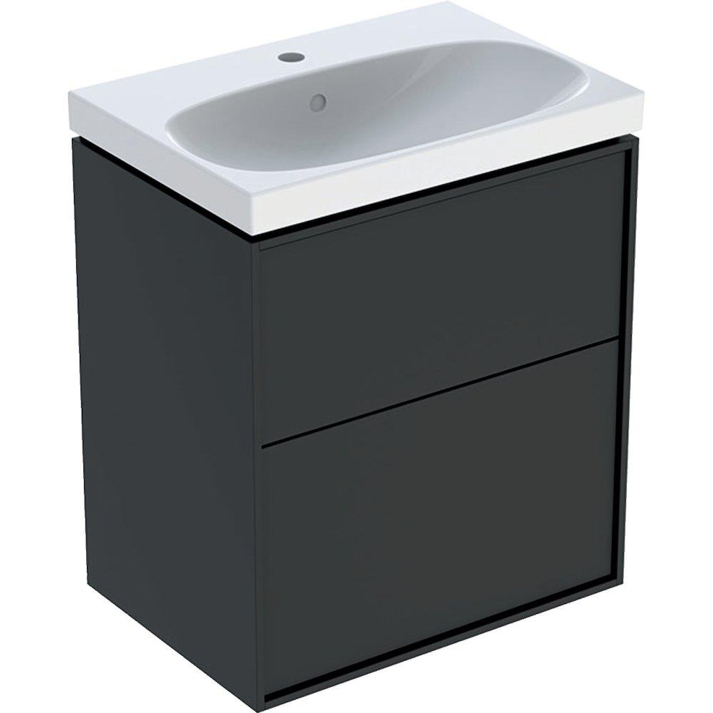 Ifö Sense Art Furniture Package Lava Compact - lacquered, 600x682x422 mm, grey, 1 basin