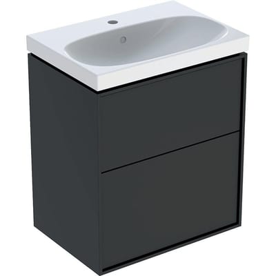 Ifö Sense Art Furniture Package Lava Compact - lacquered, 600x682x422 mm, grey, 1 basin