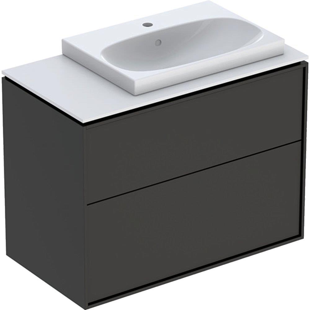 Ifö Sense Art furniture package lava 600x694x474mm lacquered - 2 drawers, 1 basin