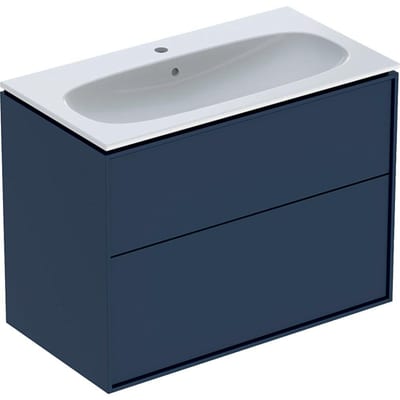 Ifö Sense Art matte midnight blue furniture package - lacquered, 900mm, 2 drawers