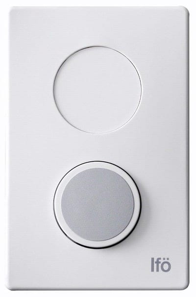 Ifö Sign Finger-Pressure Flush Plate Top Grey / White Single-Flush Pneumatic