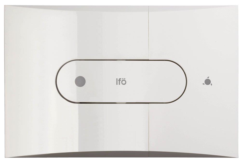 Ifö Sign operating plate with Fresh - front, white/white, dual flush, mechanical