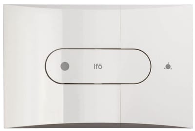 Ifö Sign operating plate with Fresh - front, white/white, dual flush, mechanical