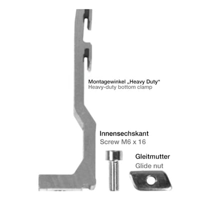 972.50 | HD Aluminum Installation Set without C-Profile