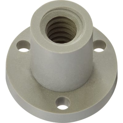 ACME J4 lead screw nut with flange, thermoplastics, left-hand thread