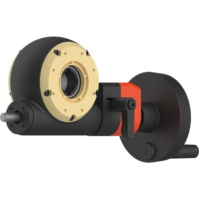 drygear® Apiro gearbox with manual clamping and position indicator