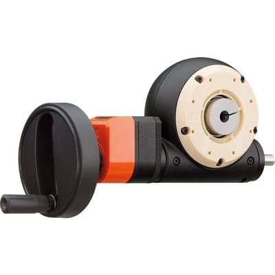 drygear® Apiro gearbox with manual clamping, position indicator and handwheel