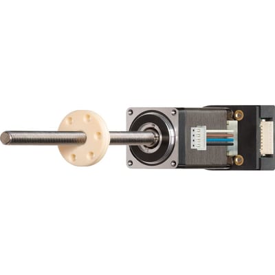 drylin® E stepper motor linear actuator, stranded wires with JST connector and encoder, NEMA11