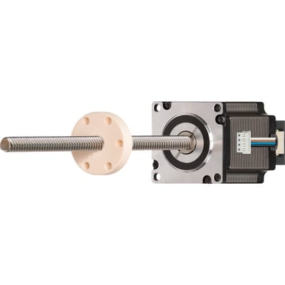 drylin® E stepper motor linear actuator, stranded wires with JST connector and encoder, NEMA17