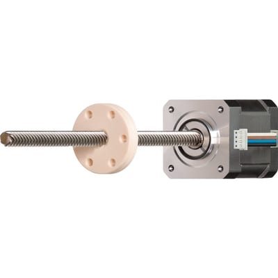 drylin® E stepper motor linear actuator, stranded wires with JST connector, NEMA17